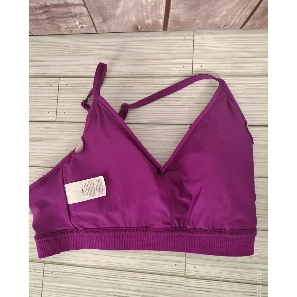 Women's Athletic Sz Medium 8-10 Sports Bra Purple Adjustable Comfy Yoga Workout - Picture 5 of 6